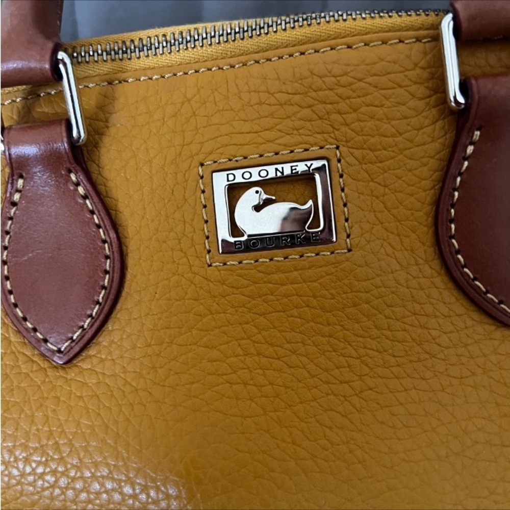 Dooney & Bourke Yellow Leather Satchel - Picture 3 of 8